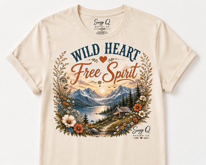 Wild Heart Free Spirit — Suzy Q Graphic Tee