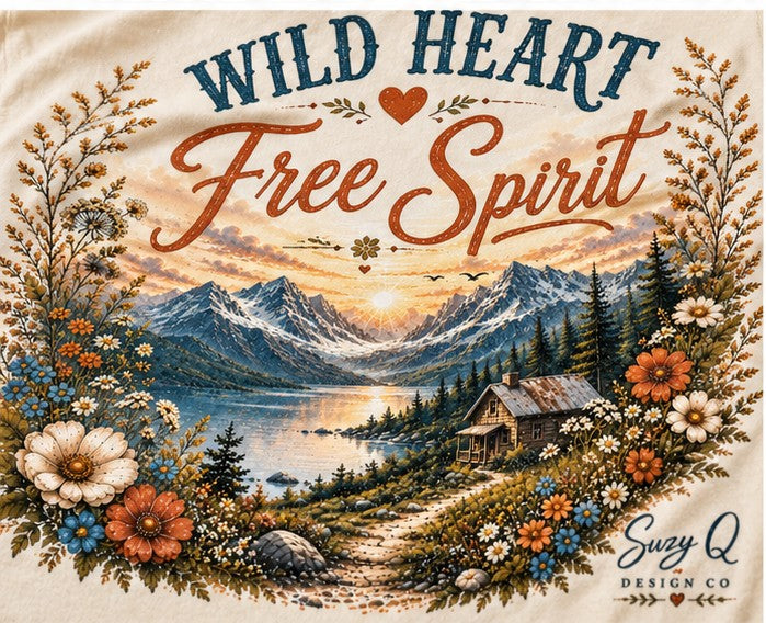 Wild Heart Free Spirit — Suzy Q Graphic Tee